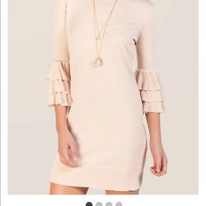 NWT francescas Gia ruffle sweater dress xs